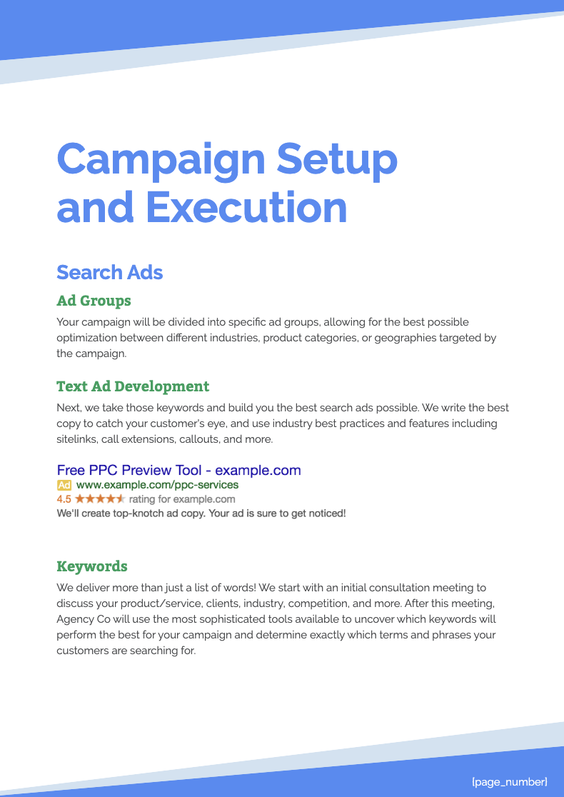 AdWords & PPC Proposal Template